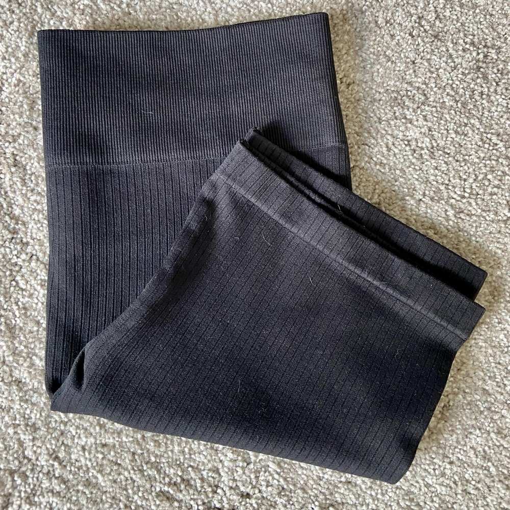 Ribbed biker shorts